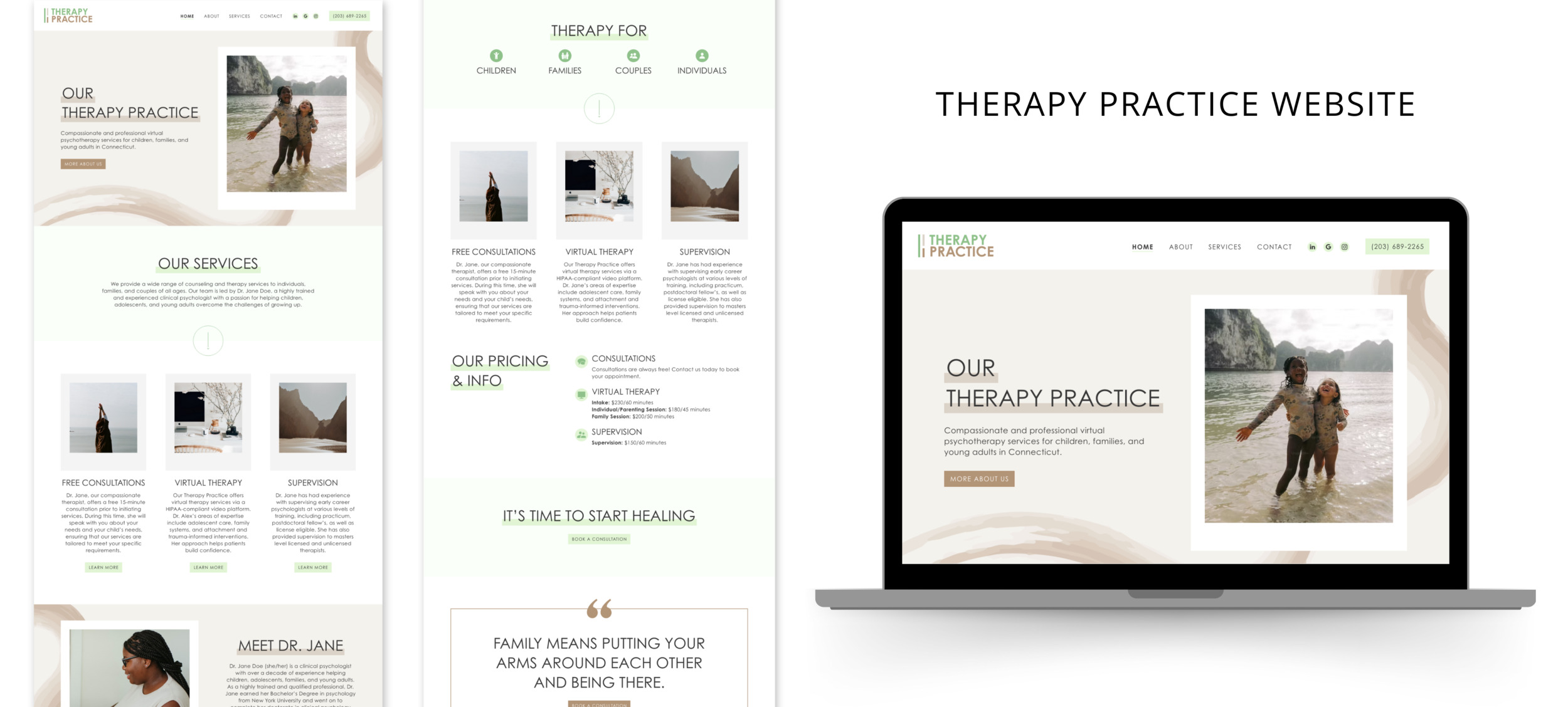 Therapy Practice Website Templates